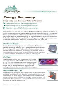 Energy Recovery Brochure Energy Recovery Brochure